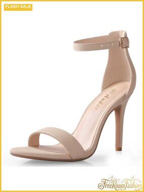 Women's 4 Inch Stiletto High Heels Open Toe Ankle Strap Dressy Sandals